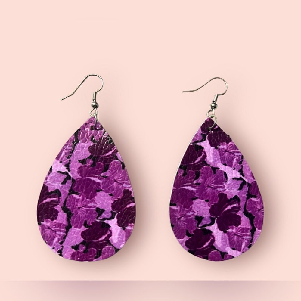 3/ $10 Brand New Faux Leather Earrings